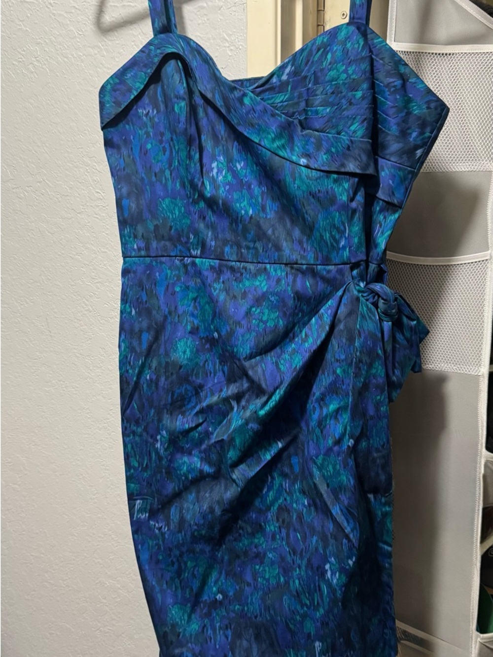 Abstract print sarong dress